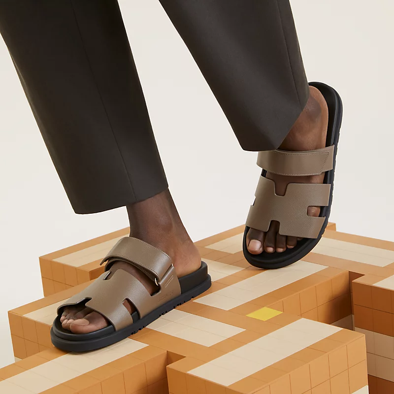  Dép Nam Hermes Chypre Sandal 'Brown Black' 