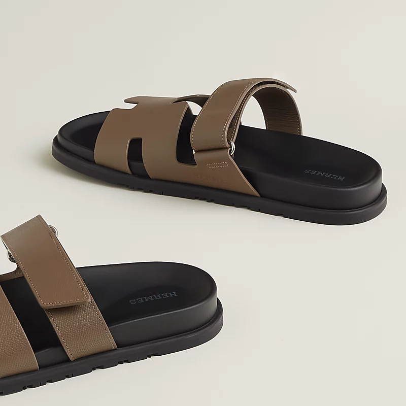  Dép Nam Hermes Chypre Sandal 'Brown Black' 