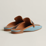  Giày Nữ Hermes Groupie Mule 'Brown Denim' 
