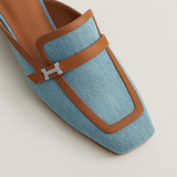  Giày Nữ Hermes Groupie Mule 'Brown Denim' 