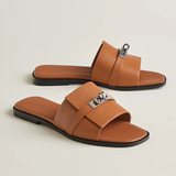 Dép Nữ Hermes Giulia Sandals 'Brown' 