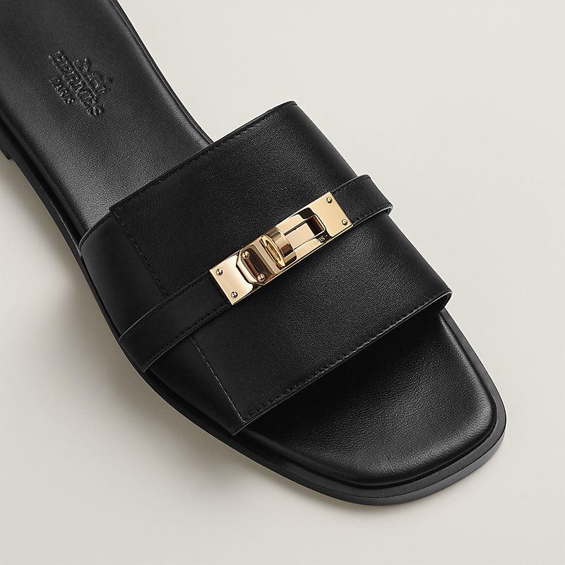  Dép Nữ Hermes Giulia Sandal 'Black' 