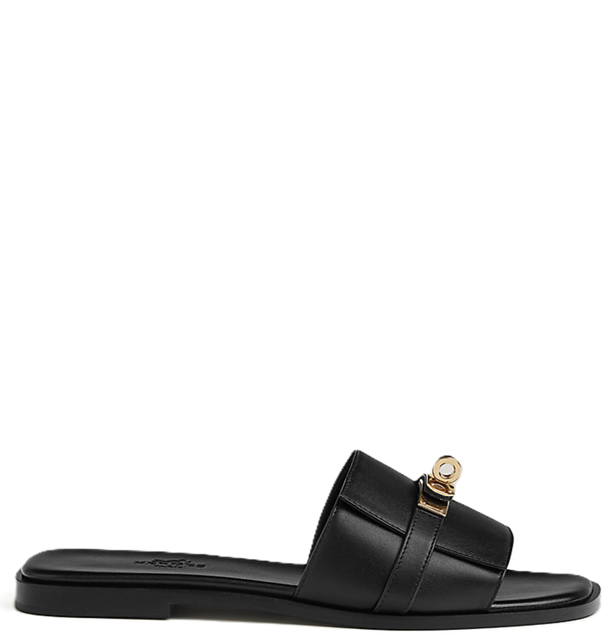  Dép Nữ Hermes Giulia Sandal 'Black' 