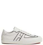  Giày Nam Hermes Monochrome Nappa Leather Piping 'White' 