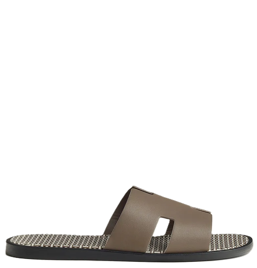  Dép Nam Hermes Izmir Étoupe Sandal 'Brown' 