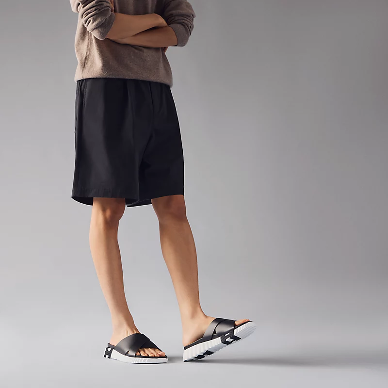  Dép Nam Hermes Infra Sandal 'Black' 