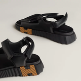  Dép Hermes Junior Sandal 'Black' 
