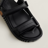 Dép Hermes Junior Sandal 'Black' 