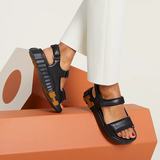  Dép Hermes Junior Sandal 'Black' 