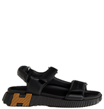  Dép Hermes Junior Sandal 'Black' 