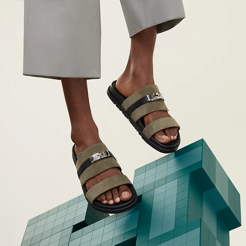  Dép Nam Hermes Jackson Sandal 'Green' 