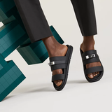  Dép Nam Hermes Jackson Sandal 'Black' 