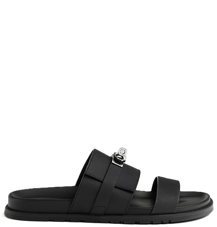  Dép Nam Hermes Jackson Sandal 'Black' 