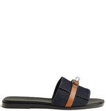  Dép Nữ Hermes Giulia Sandal 'Bleu Brut' 