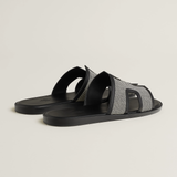  Dép Nam Hermes Izmir Canvas Sandal 'Black' 