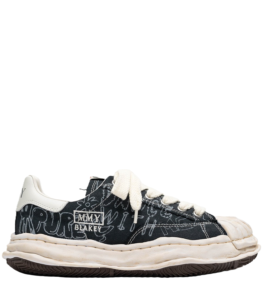  Giày Maison Mihara Yasuhiro Blakey OG Sole Graffiti Printed 'Black' 