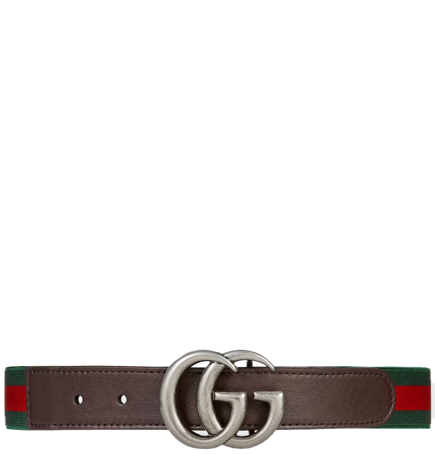  Thắt Lưng Gucci Children's Elastic Web Belt 'Brown' 