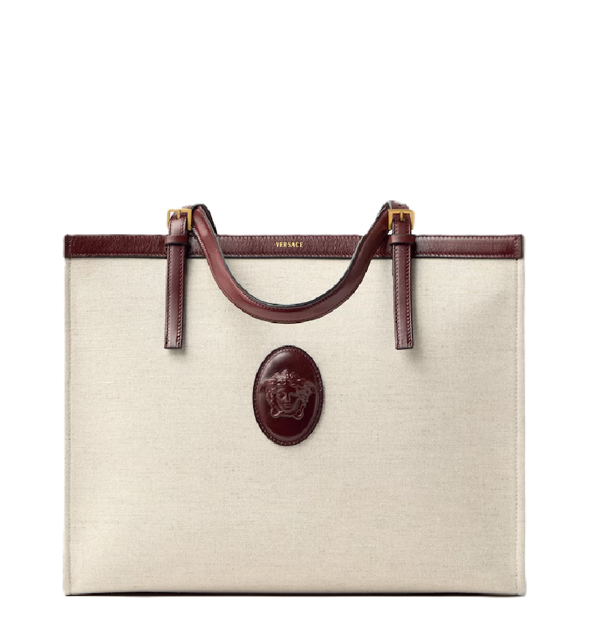  Túi Nữ Versace Rivière Large Canvas Tote 'Beige' 