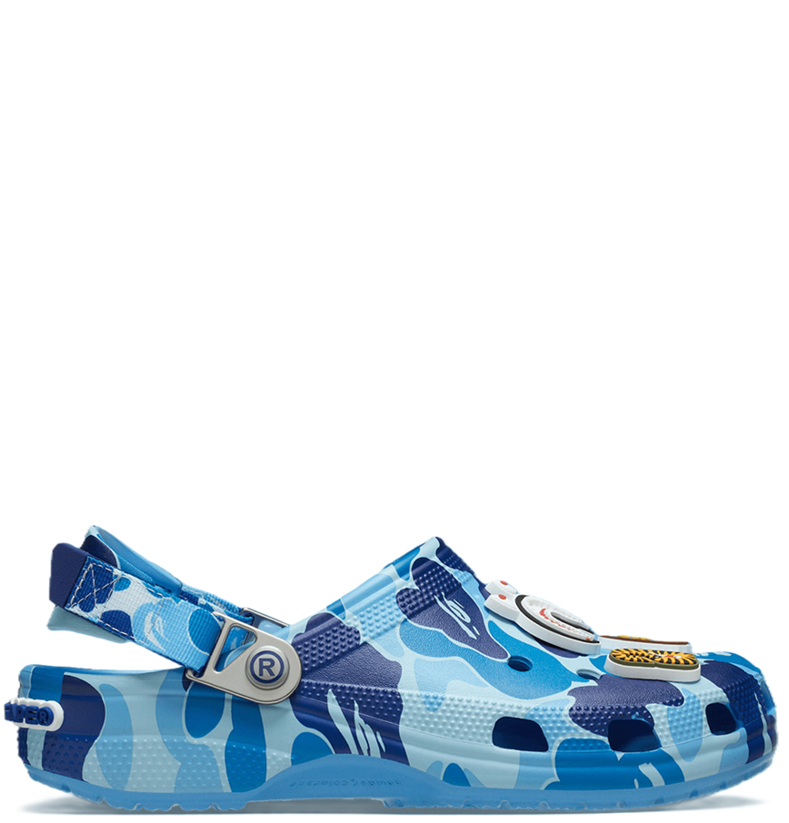  Dép Crocs Classic Clog x A Bathing Ape ABC ‘Camo Blue’ 