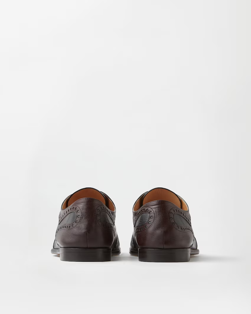  Giày Nam Versace Mick Leather Derby Shoes 'Black' 