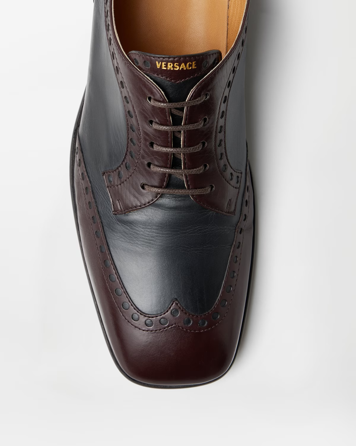 Giày Nam Versace Mick Leather Derby Shoes 'Black' 