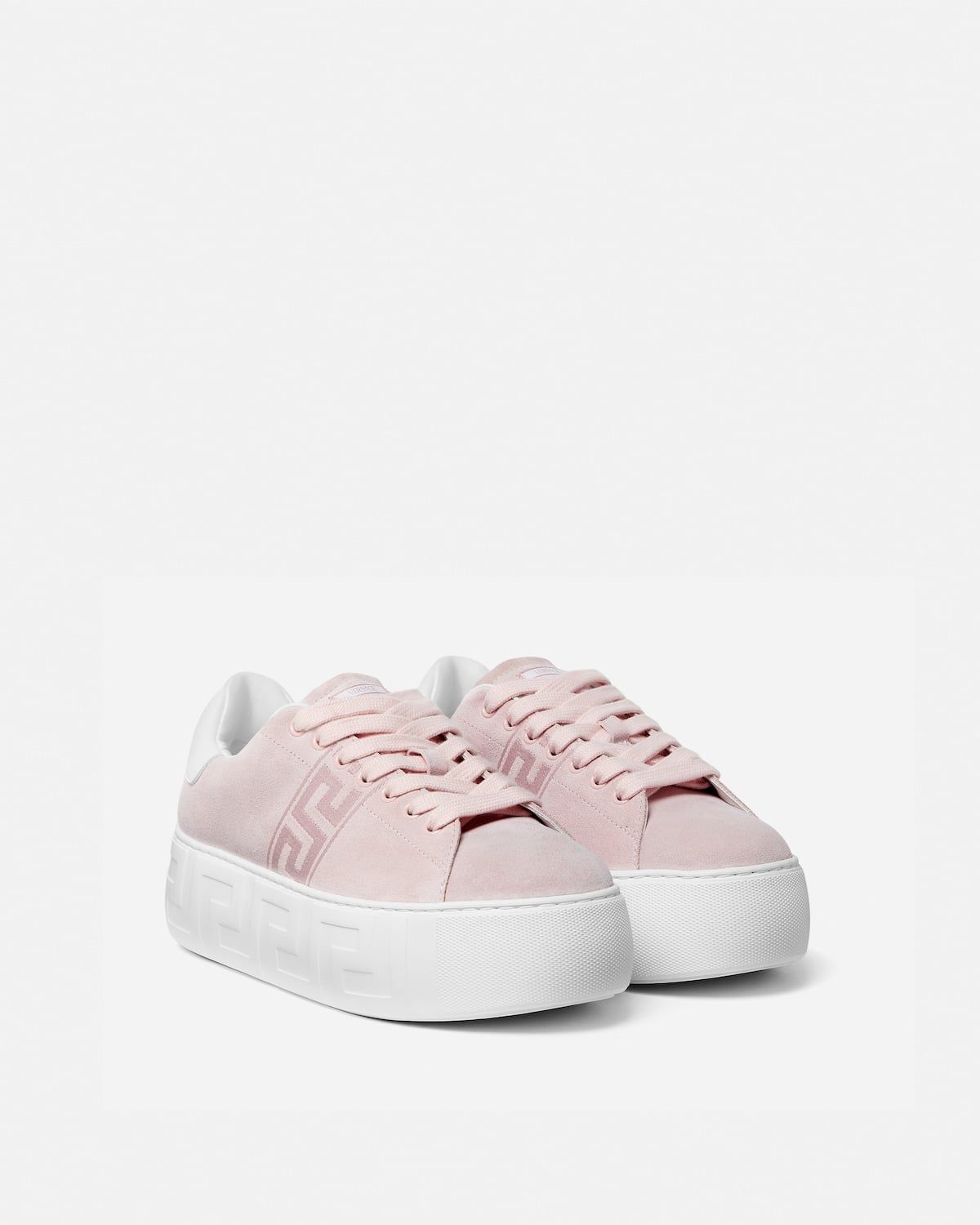  Giày Nữ Versace La Greca Platform Trainers 'Pink' 