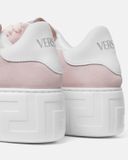  Giày Nữ Versace La Greca Platform Trainers 'Pink' 