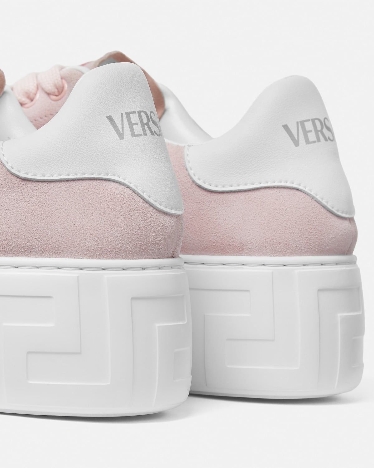  Giày Nữ Versace La Greca Platform Trainers 'Pink' 