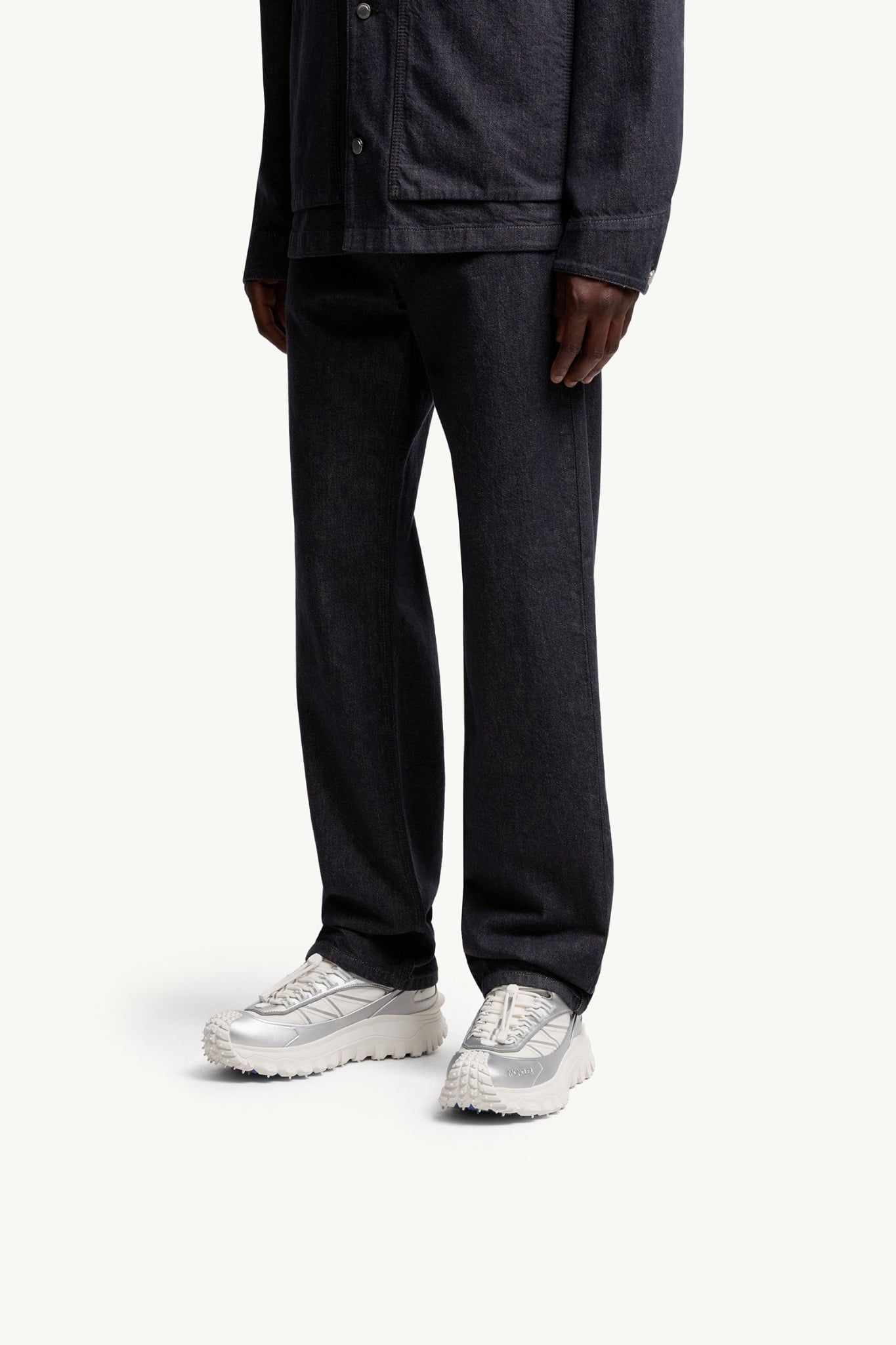  Giày Nam Moncler Trailgrip GTX Leather Trainers 'Silver' 