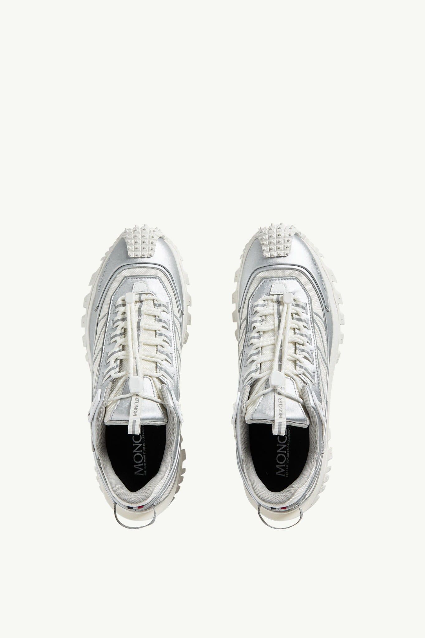  Giày Nam Moncler Trailgrip GTX Leather Trainers 'Silver' 