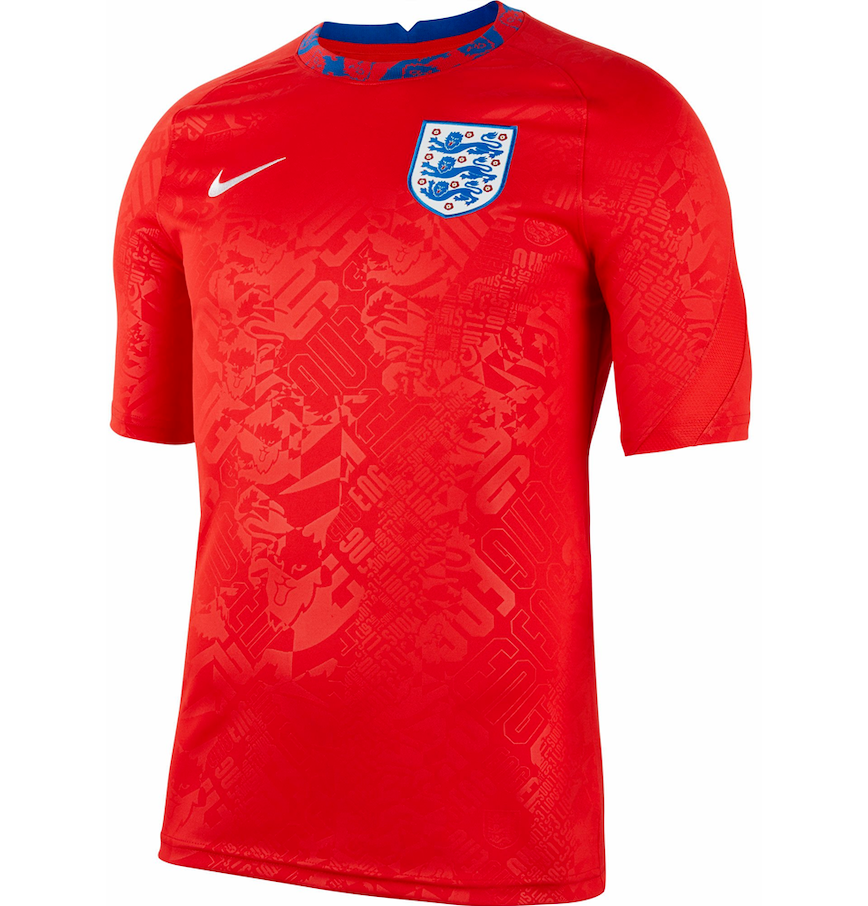  Áo Nike England Breathe Pre Match 20-21 'Red' 