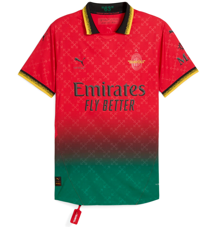  Áo Puma x Off-White AC Milan 24/25 'Red Green' 