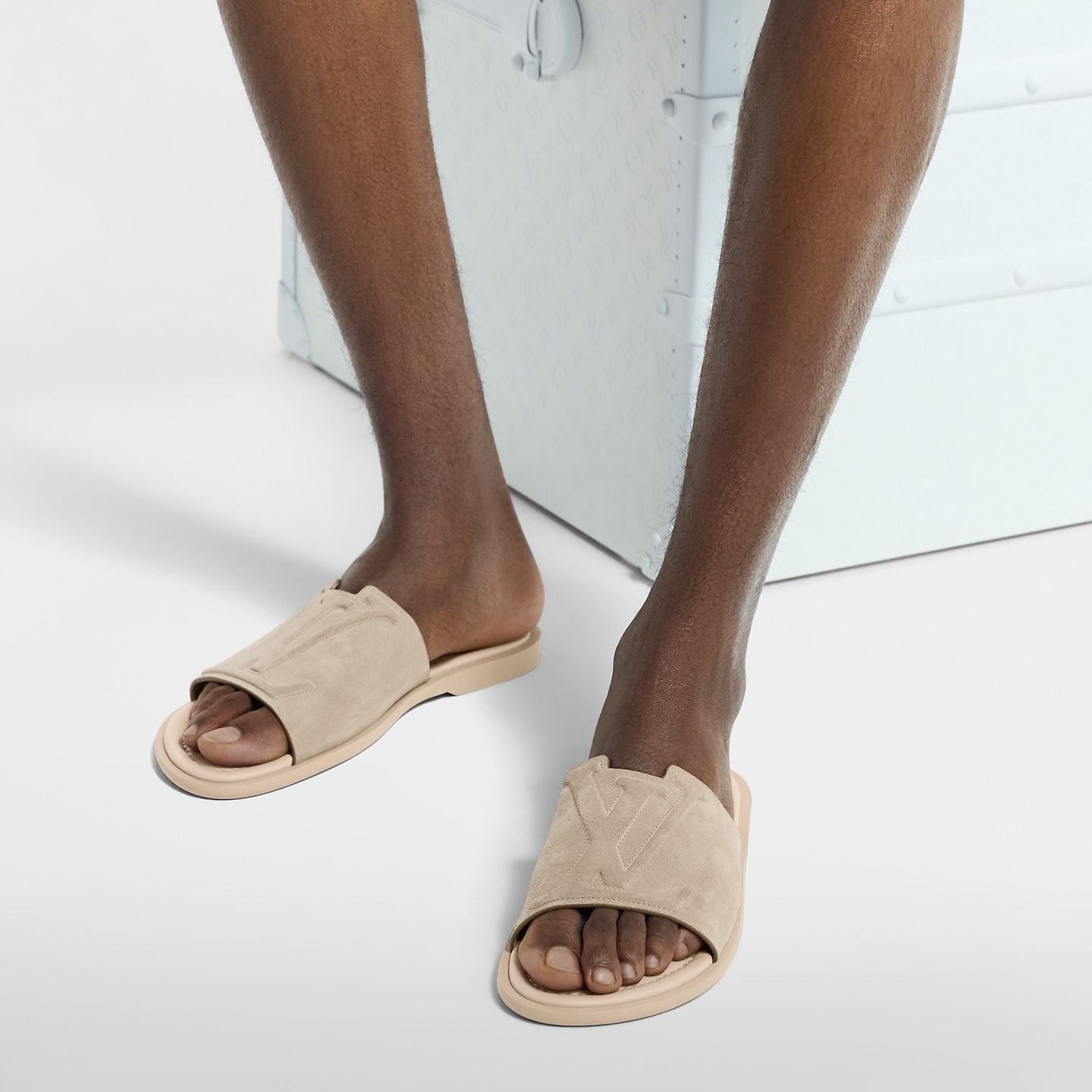  Dép Nam Louis Vuitton LV Portofino Mules 'Beige' 