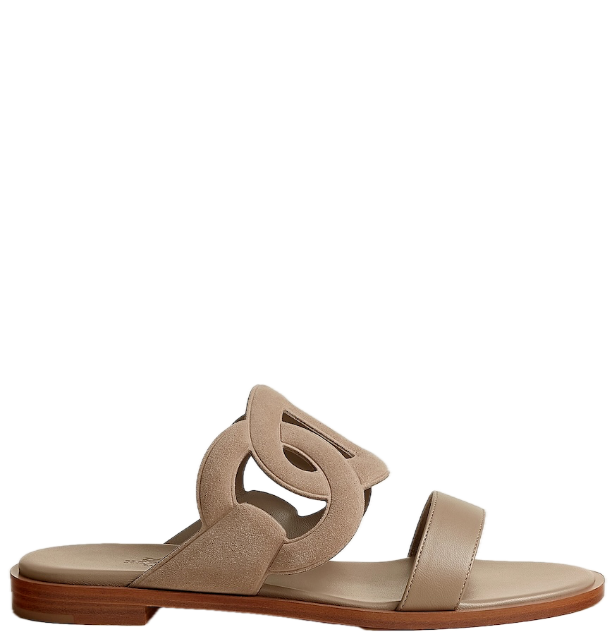  Dép Nữ Hermes Lagune Sandal 'Beige Sable' 
