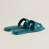  Dép Nữ Hermes Oran Sandal 'Bleu Iroise' 