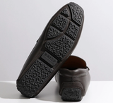  Giày Nam Bally Leather Driver Moccasin 'Black' 