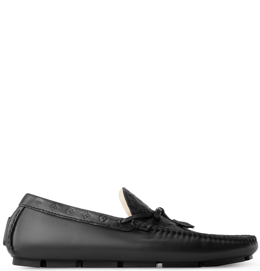  Giày Nam Louis Vuitton LV Driver Moccasin 'Black' 