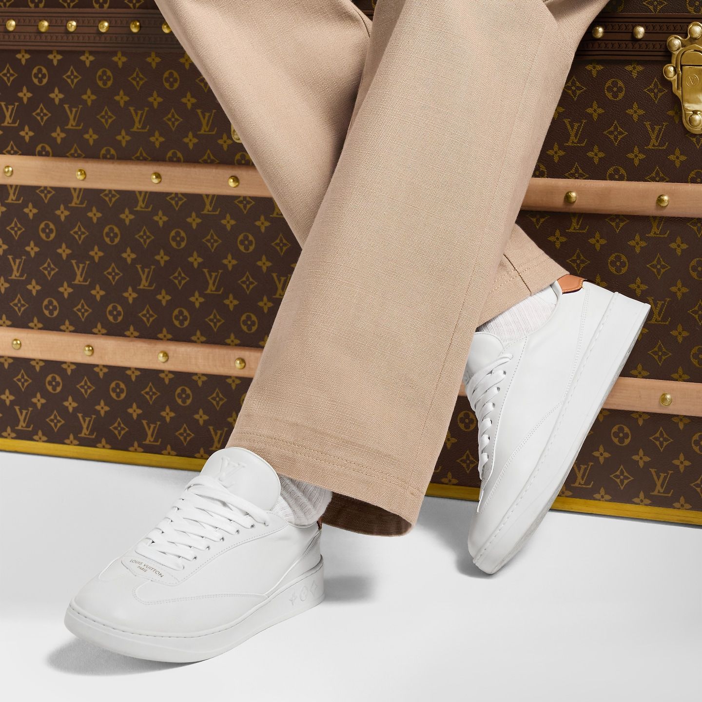  Giày Nam Louis Vuitton LV Flash Trainers 'White' 