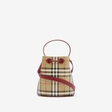 Túi Nữ Burberry Mini Check Bucket Bag 'Beige' 