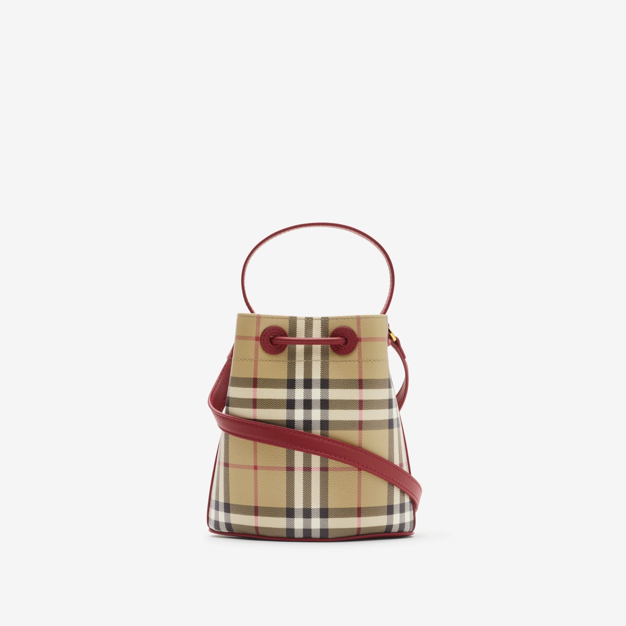  Túi Nữ Burberry Mini Check Bucket Bag 'Beige' 