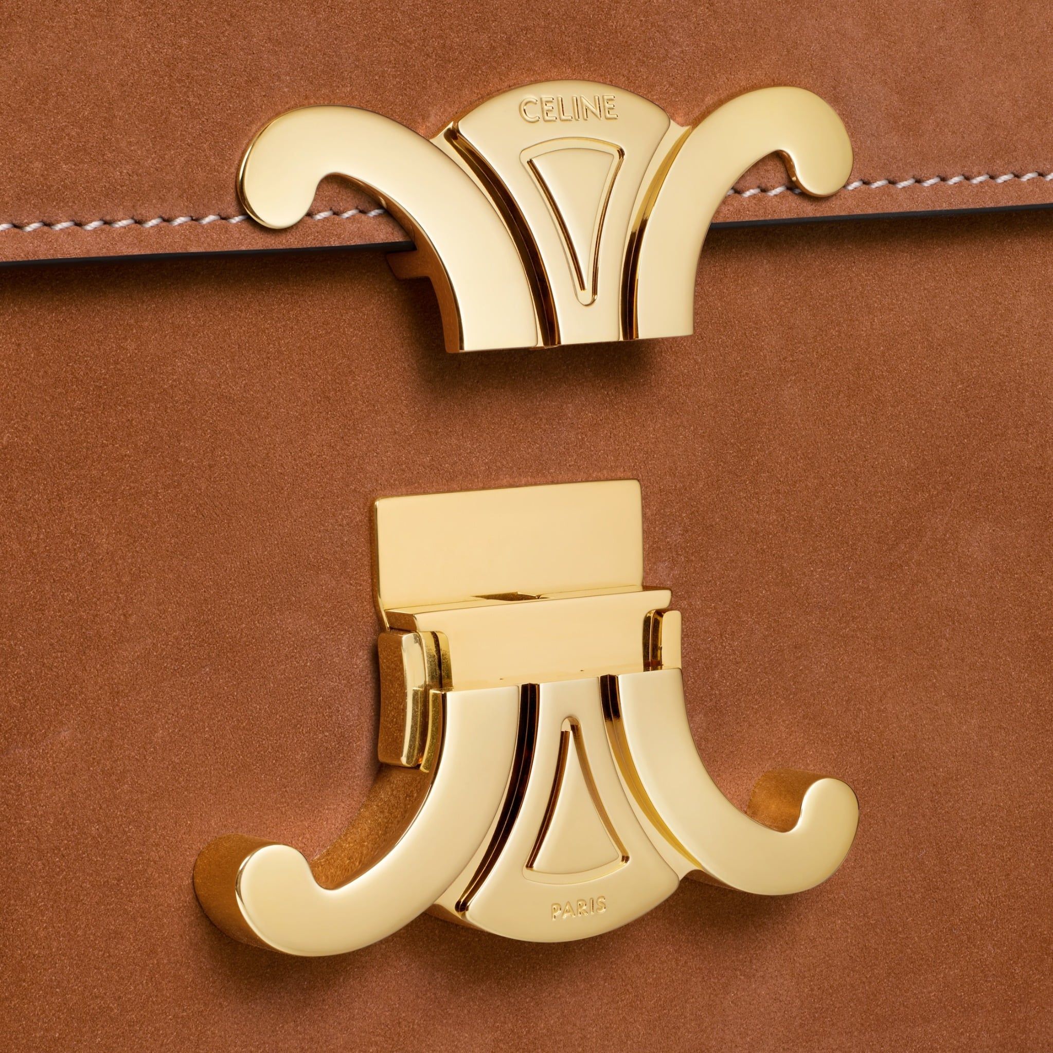  Túi Nữ Celine Teen Triomphe Bag 'Camel' 