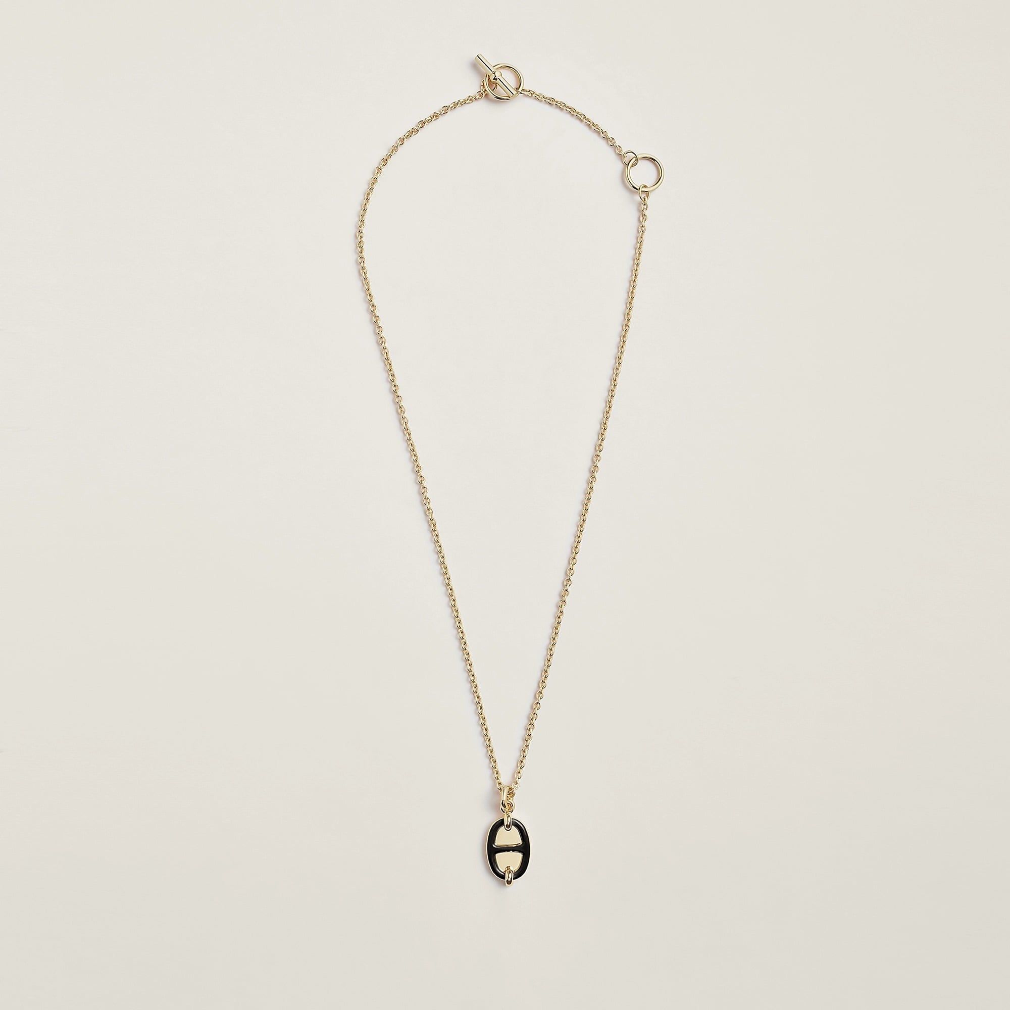  Vòng Cổ Nữ Hermes Mini Maillon 'Noir Gold' 