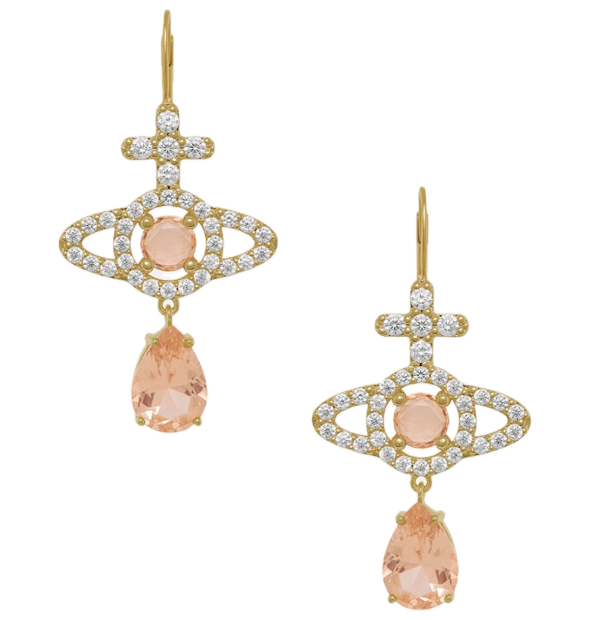  Khuyên Tai Nữ Vivienne Westwood Olympia Drop 'Champagne' 