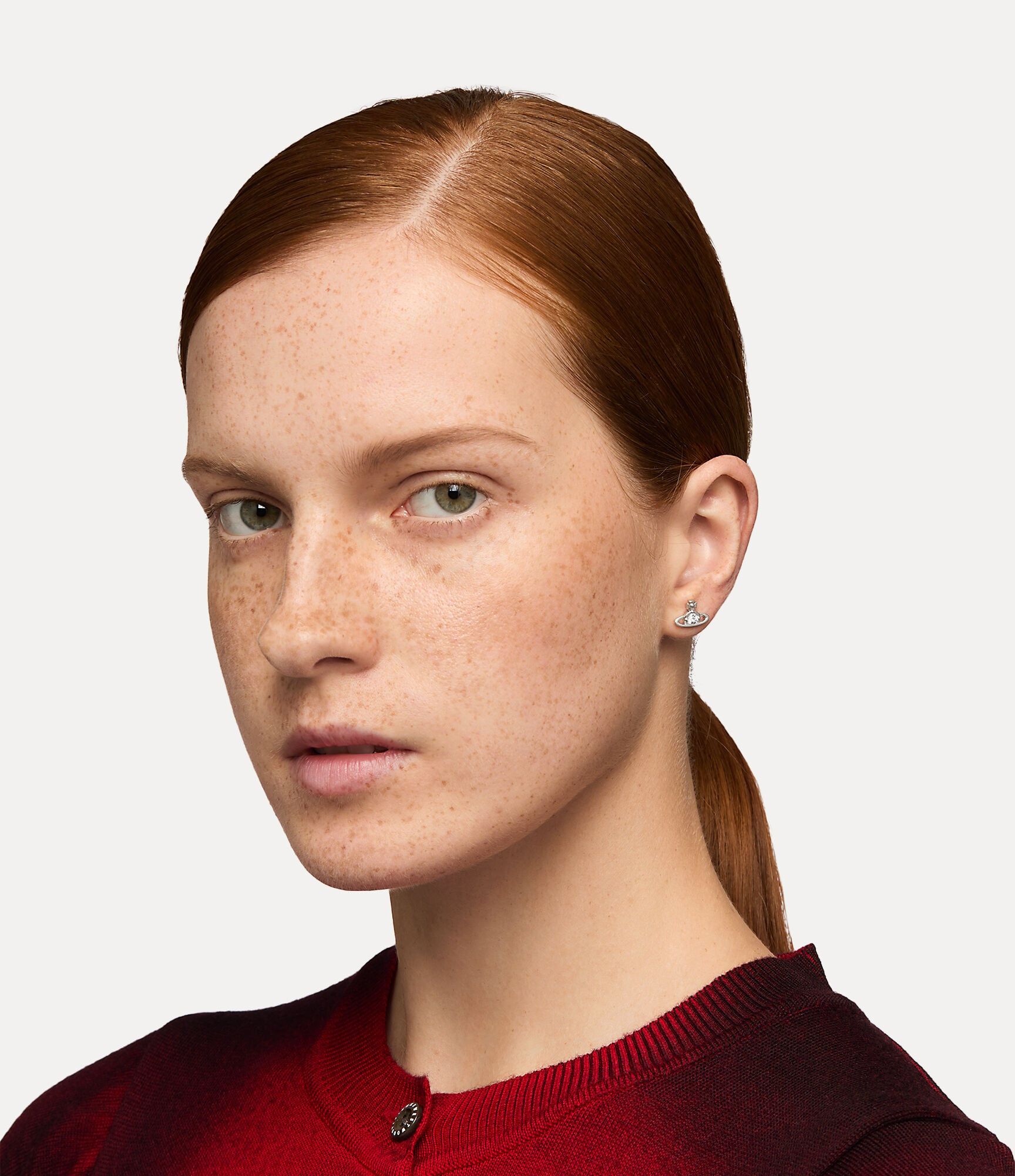  Khuyên Tai Nữ Vivienne Westwood Nano Solitaire 'Platinum' 