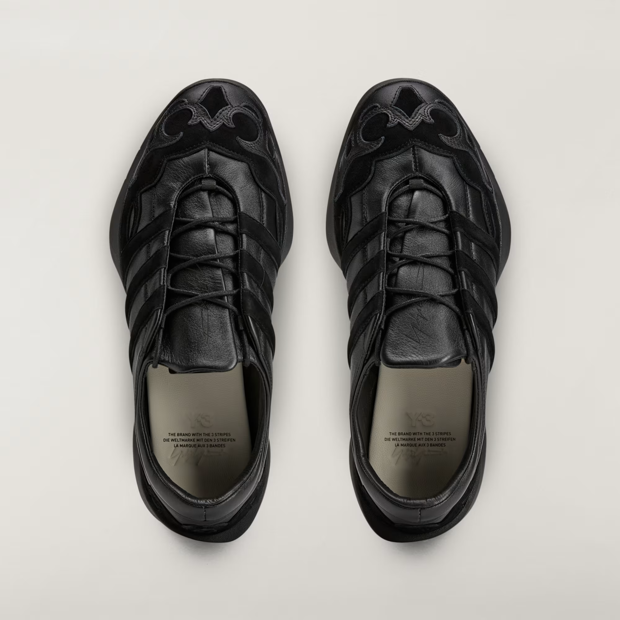  Giày Nam Adidas Y-3 Regu Leather 'Black' 