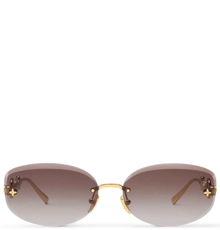  Kính Nữ Louis Vuitton LV Jewel Pearl Oval Sunglasses 'Gold' 