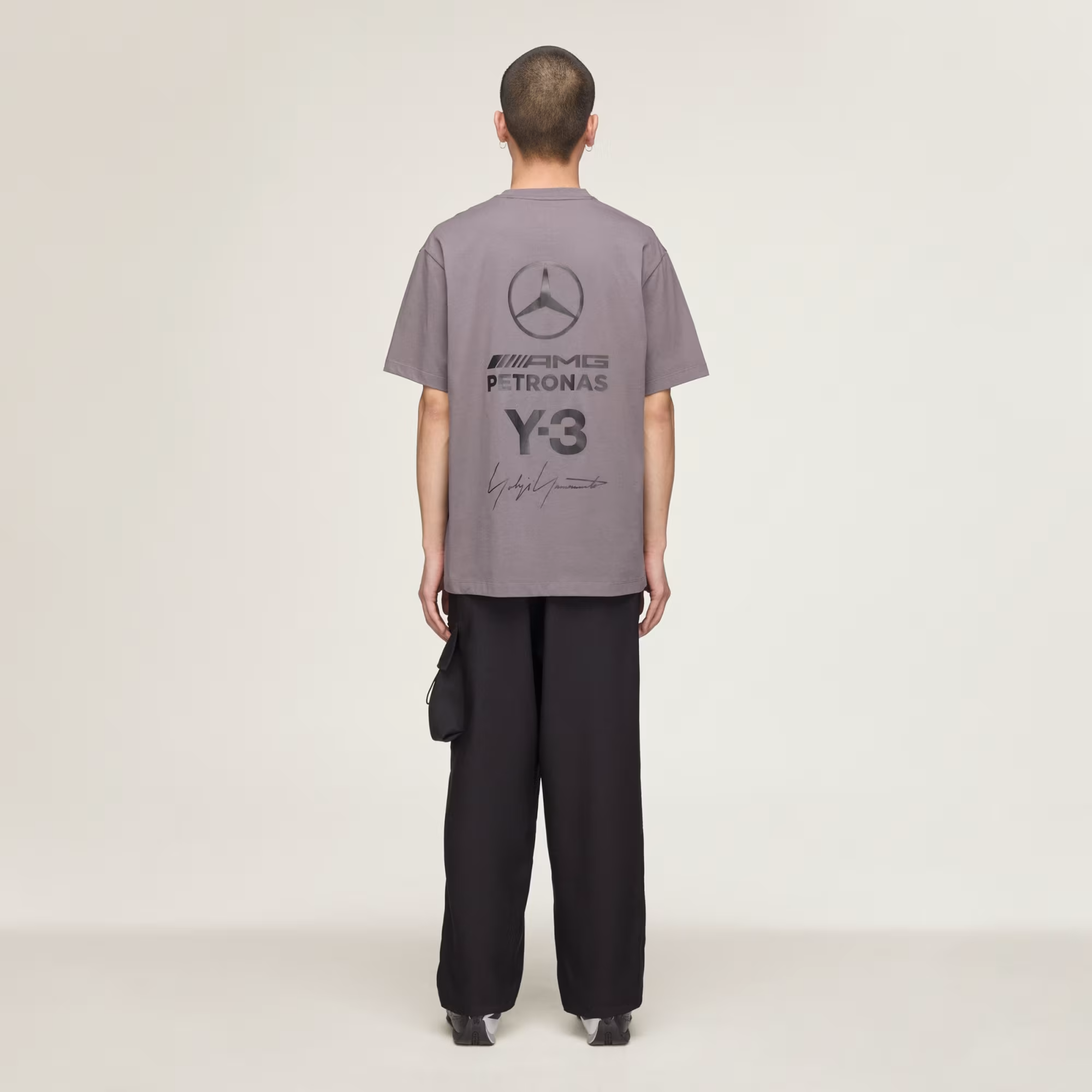  Áo Adidas Y-3 Mercedes Logo Stack Short Sleeve ‘Granite’ 