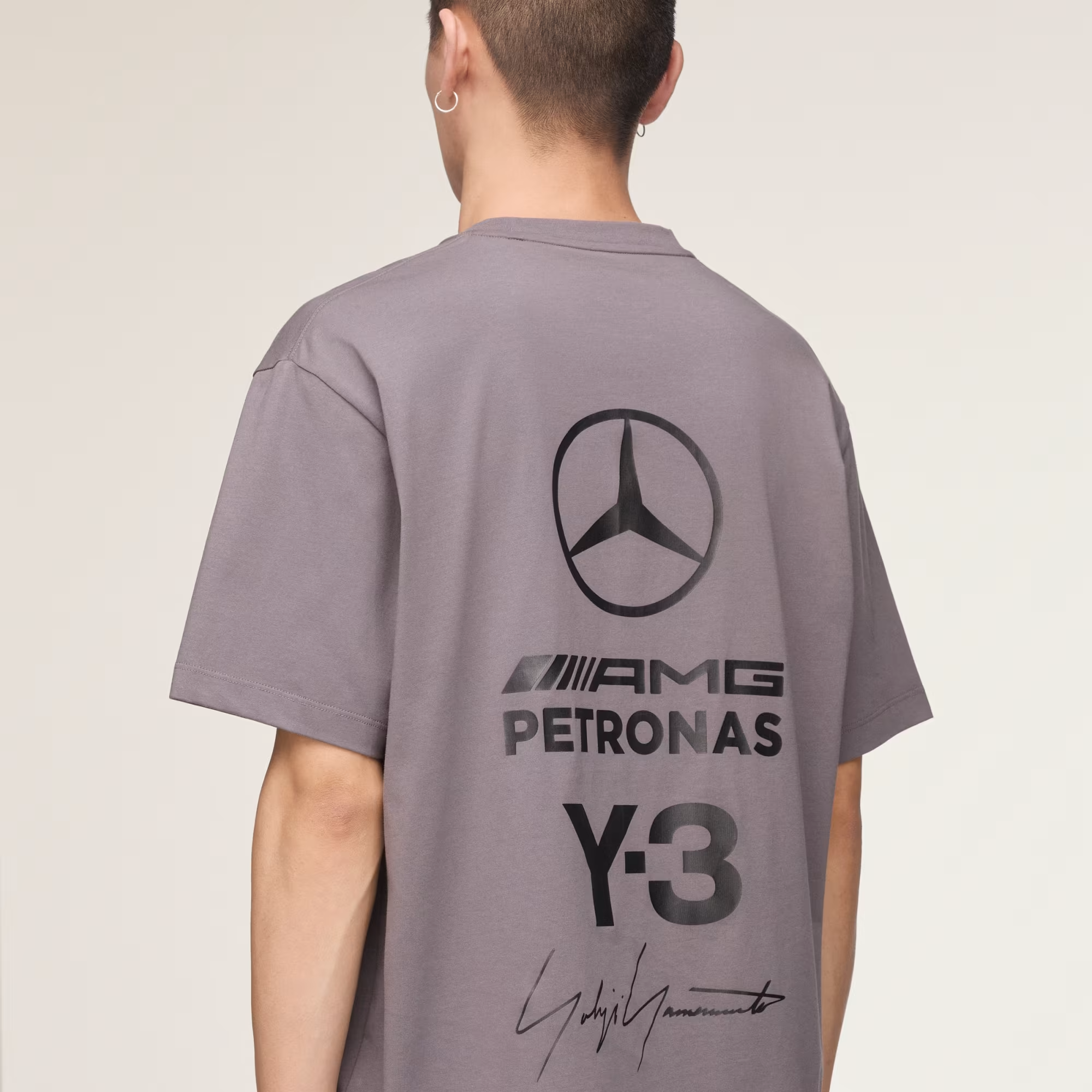  Áo Adidas Y-3 Mercedes Logo Stack Short Sleeve ‘Granite’ 