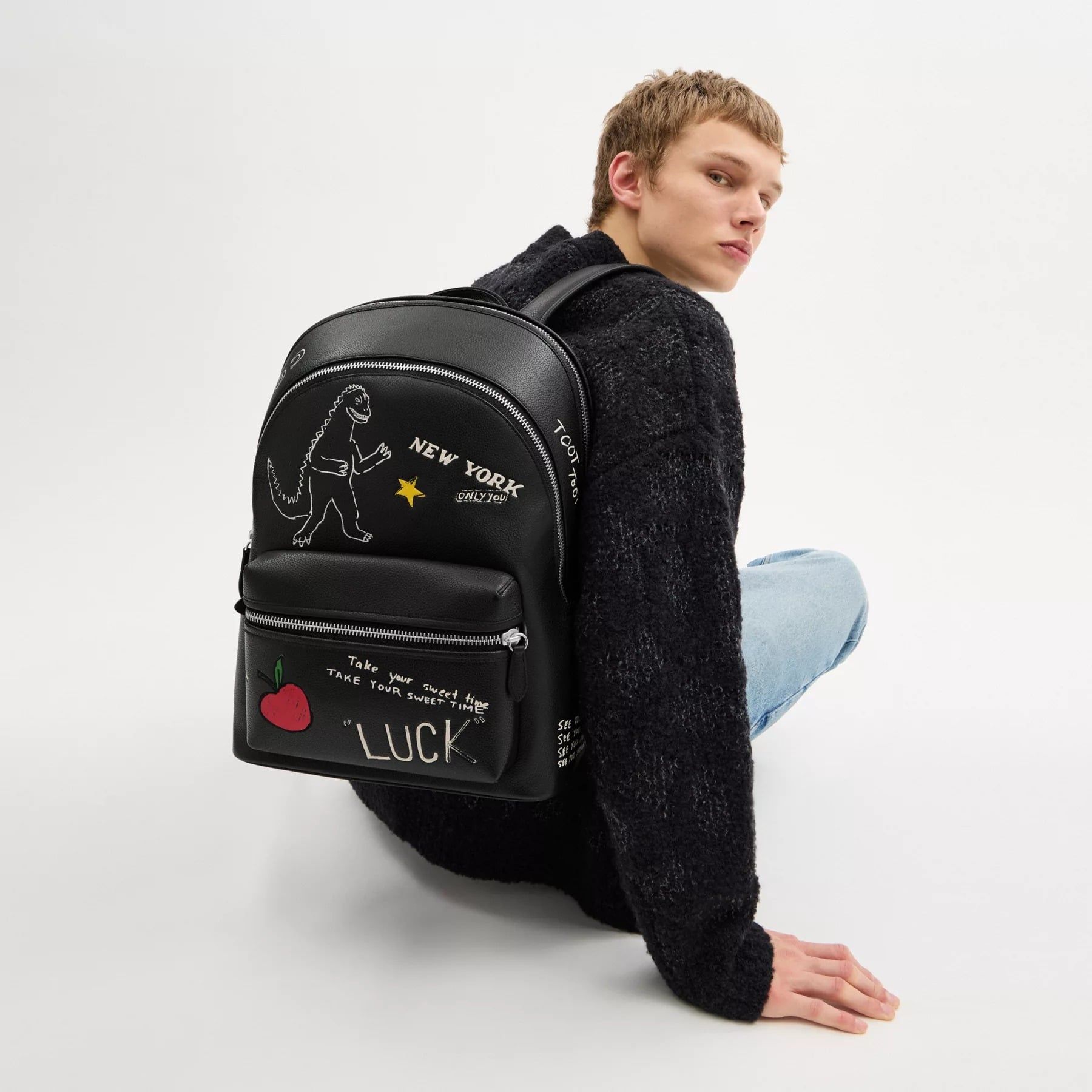  Balo Coach Charter Backpack 'Sketch Print' 