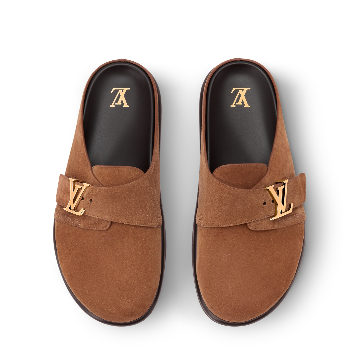  Dép Nam Louis Vuitton LV Easy Mules 'Cognac' 
